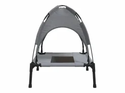 Clicnbuy Cama De Animales De Compañía|Cama para perros con dosel antracita tela oxford y acero