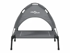 Clicnbuy Cama De Animales De Compañía|Cama para perros con dosel antracita tela oxford y acero