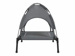 Clicnbuy Cama De Animales De Compañía|Cama para perros con dosel antracita tela oxford y acero