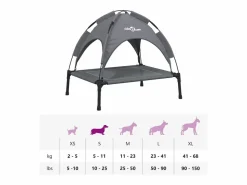 Clicnbuy Cama De Animales De Compañía|Cama para perros con dosel antracita tela oxford y acero