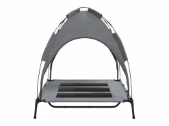 Clicnbuy Cama De Animales De Compañía|Cama para perros con dosel antracita tela oxford y acero