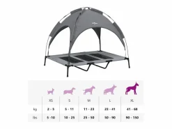 Clicnbuy Cama De Animales De Compañía|Cama para perros con dosel antracita tela oxford y acero
