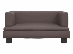 Clicnbuy Cama para perros de cuero sintético marrón 60x40x30 cm Marru00f3n Hot