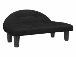 Cama para perros de terciopelo negra 70x52x30 cm^Clicnbuy