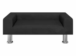 Clicnbuy Cama De Animales De Compañía|Cama para perros de terciopelo negra 70x45x26,5 cm