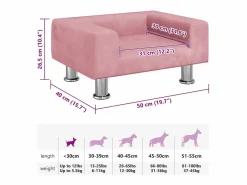 Clicnbuy Cama para perros de terciopelo 50x40x26,5 cm Rosa Hot