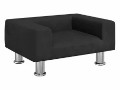 Clicnbuy Cama De Animales De Compañía|Cama para perros de terciopelo negra 50x40x26,5 cm