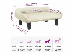Cama para perros de terciopelo 70x40x24 cm^Clicnbuy Discount