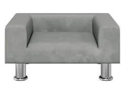 Clicnbuy Cama para perros de terciopelo claro 50x40x26,5 cm Gris Best
