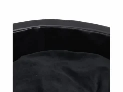 Cama para perros felpa y cuero sintético negra 79x70x19 cm^Clicnbuy Best