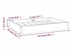 Cama para perros madera maciza de pino 71,5x49x9 cm^Clicnbuy Clearance