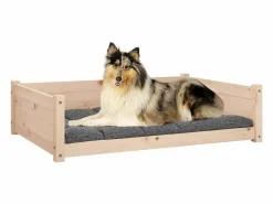 Clicnbuy Cama De Animales De Compañía|Cama para perros madera maciza de pino 95,5x65,5x28 cm
