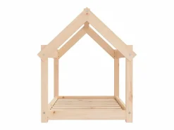 Clicnbuy Cama para perros madera maciza de pino 81x60x70 cm Marru00f3n New