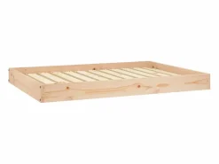 Clicnbuy Cama De Animales De Compañía|Cama para perros madera maciza de pino 101,5x74x9 cm