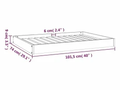 Clicnbuy Cama De Animales De Compañía|Cama para perros madera maciza de pino 101,5x74x9 cm