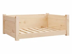Cama para perros madera maciza de pino 75,5x55,5x28 cm^Clicnbuy Hot