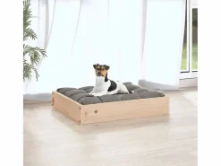 Clicnbuy Cama para perros madera maciza de pino 51,5x44x9 cm Marru00f3n Sale