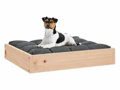 Clicnbuy Cama para perros madera maciza de pino 51,5x44x9 cm Marru00f3n Sale