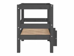 Clicnbuy Cama De Animales De Compañía|Cama para perros madera maciza de pino 55,5x53,5x60 cm