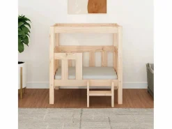 Cama para perros madera maciza de pino 65,5x50,5x70 cm^Clicnbuy Hot