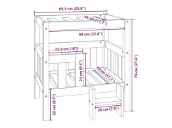 Cama para perros madera maciza de pino 65,5x50,5x70 cm^Clicnbuy Hot