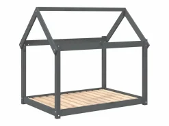 Clicnbuy Cama para perros madera maciza de pino 111x80x100 cm Gris Clearance