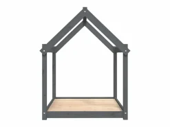 Clicnbuy Cama para perros madera maciza de pino 111x80x100 cm Gris Clearance