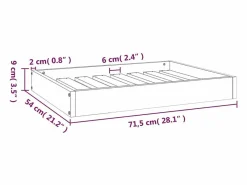 Cama para perros madera maciza de pino 71,5x54x9 cm^Clicnbuy Outlet