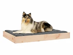 Clicnbuy Cama De Animales De Compañía|Cama para perros madera maciza de pino 91,5x64x9 cm