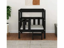 Clicnbuy Cama De Animales De Compañía|Cama para perros madera maciza de pino 65,5x50,5x70 cm
