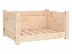 Cama para perros 55,5x45,5x28 cm de madera maciza de pino^Clicnbuy New