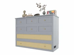 ModernLuxe Cama plegable 140×200 cm - con toma USB y enchufe - (colchón no incluido) Gris Hot