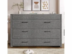 ModernLuxe Cama plegable 140 x 200 cm - 1 cajón - Compartimento de almacenamiento - Puertos USB y Type-C - (colchón no incluido) Gris Clearance