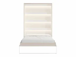 Cama plegable 140 x 200 cm apertura vertical manual leds + colchón - RAPILI^Vente-unique Sale