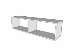 Cama plegable con columna contenedor y muebles altos de fresno , Kanto 160x190 cm^Les Tendances Online