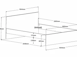 Vente-unique Cama puente 160 x 200 cm con almacenamiento y LEDs beige y natural + somier + colchón - DOMELITO Beige / Color natural claro Best