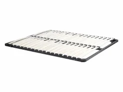 Vente-unique Cama puente 160 x 200 cm con almacenamiento y LEDs beige y natural + somier + colchón - DOMELITO Beige / Color natural claro Best