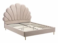 Cama Queen size de 160 x 200 cm en terciopelo - LIVAYA^Vente-unique Online