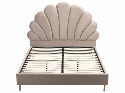 Cama Queen size de 160 x 200 cm en terciopelo - LIVAYA^Vente-unique Online