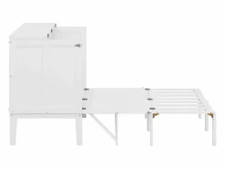 ModernLuxe Cama Abatible|Cama retráctil de madera 140x200 cm - con somier -