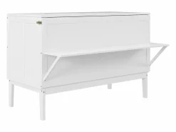 Cama retráctil 140x200 cm, con somier, cama plegable, dimensiones después del plegado: 70x140cm, sin colchón, madera,^