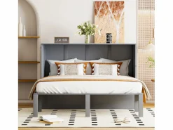 Cama Abatible|Cama retráctil 140x200 cm, con somier, cama plegable abatible, dimensiones después del plegado: 70x140cm, sin colchón, madera,