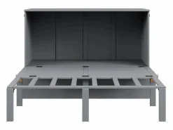 Cama Abatible|Cama retráctil 140x200 cm, con somier, cama plegable abatible, dimensiones después del plegado: 70x140cm, sin colchón, madera,