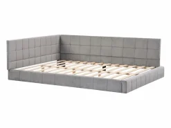 Merax Cama Terciopelo|Cama tapizada 140 x 200 cm con cabecero - Terciopelo - Sofá cama - Somier -