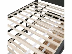 Cama tapizada, cama doble, cama familiar, cama de matrimonio con tres cajones, cama nido, cabecero regulable, , 140x200cm^ Hot
