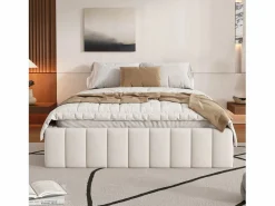 Merax Cama Terciopelo|Cama Adulto|Cama tapizada 140x200 cm con 4 cajones - sin cabecero - terciopelo -