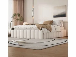 Merax Cama Terciopelo|Cama Adulto|Cama tapizada 140x200 cm con 4 cajones - sin cabecero - terciopelo -