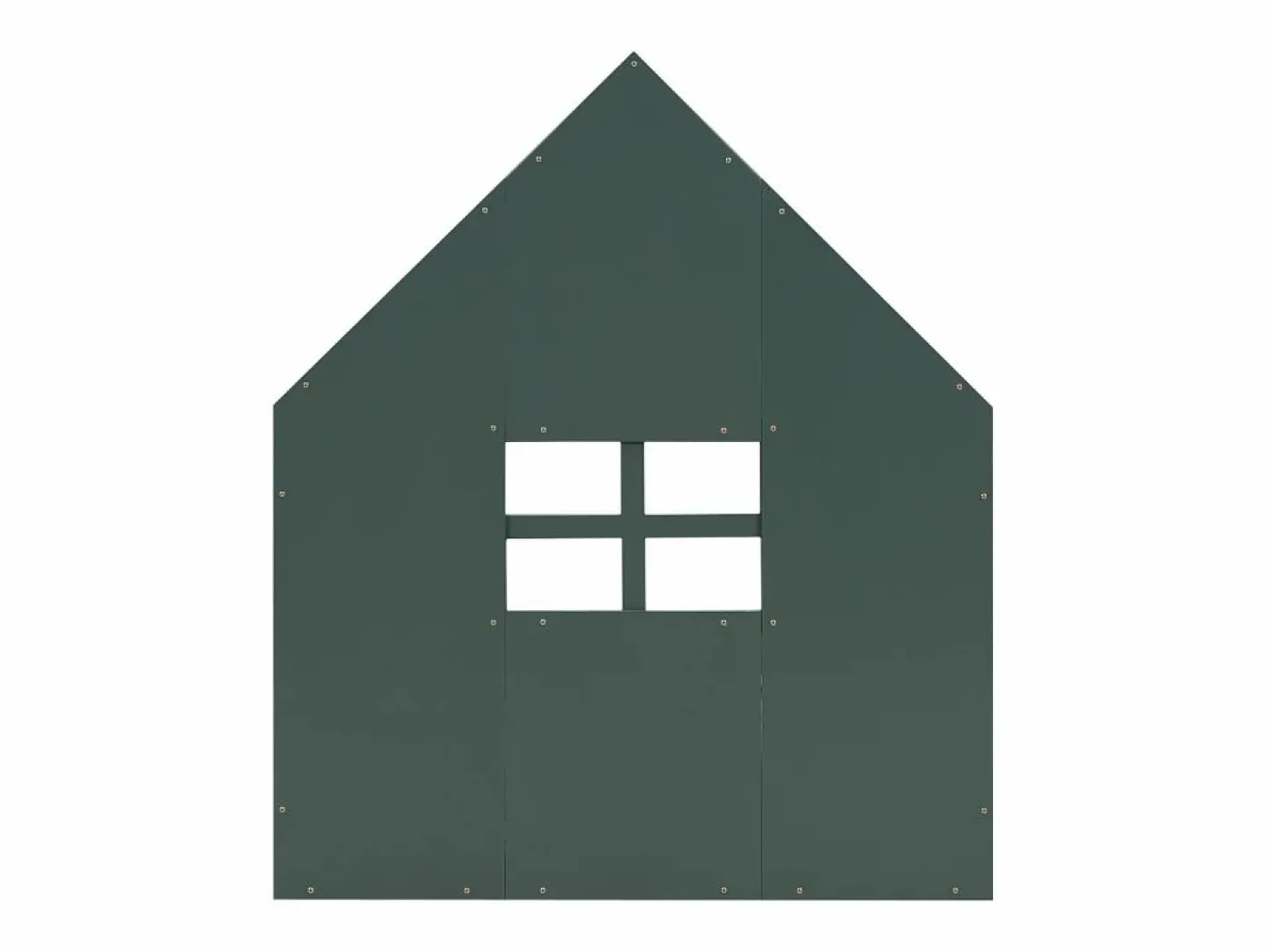 Cama tipo cabaña de 90x200 cm, cama infantil con barandillas y somier de listones de madera - pino - (sin colchón)^OKWISH Online