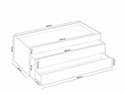 Loungitude Cama y estante aglomerado sin somieres y colchones 65x199x96cm Blanco Best