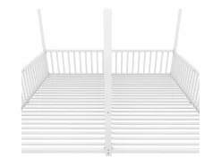 Cama-cabina de hierro 2x90x200cm - con techo y somier -^ModernLuxe Outlet